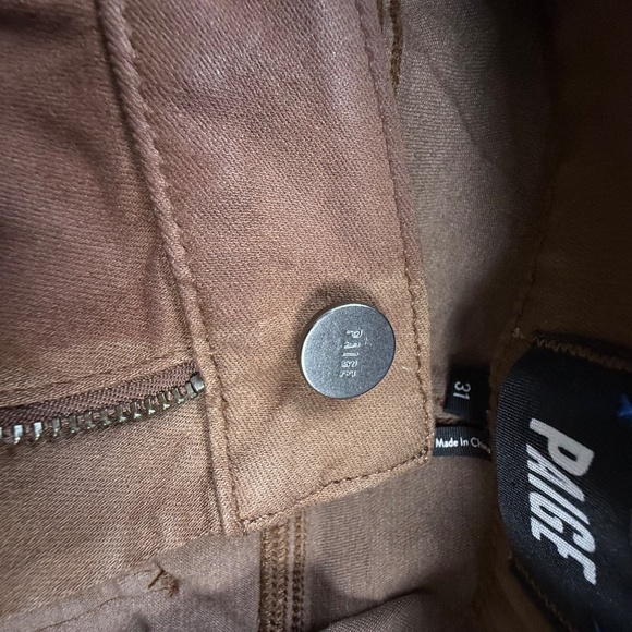 Paige Claudine in Cognac Luxe Coating, Size 31, Fall, Winter, Holiday Flare Jean - Picture 8 of 16